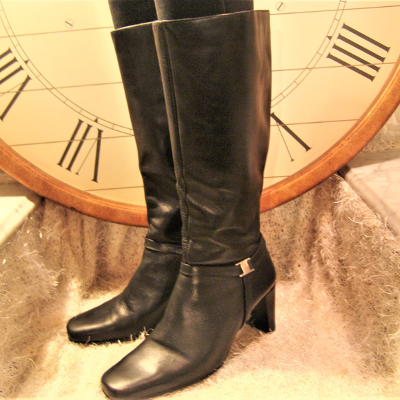Naturalizer Shoes - NATURALIZER Leather Knee High BOOTS Heel 8M